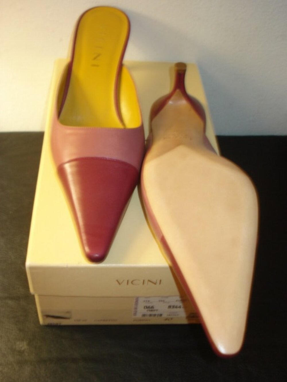 Brand New In Box Giuseppe Zanotti VICINI Leather Mules Kitten Heels Pumps Sz 40